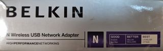 Adaptador de red inalámbrico Belkin USB Tipo N
