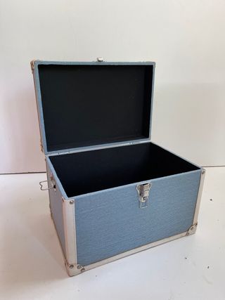 2 bauli imbottiti vintage rossi e blu