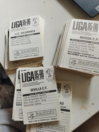 Cromos de fútbol liga 95-96