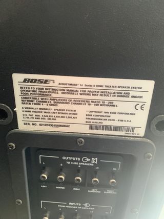 Bose acoustismass 10 series ll
