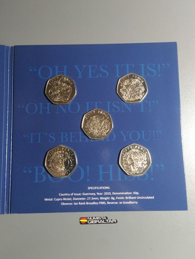 Set 50p Bailiwick of Guernsey , Pantomime 2019