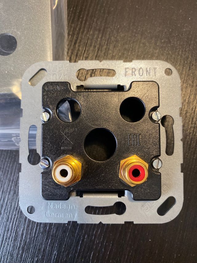 JUNG, Placa Cinch Audio (RCA), antracita