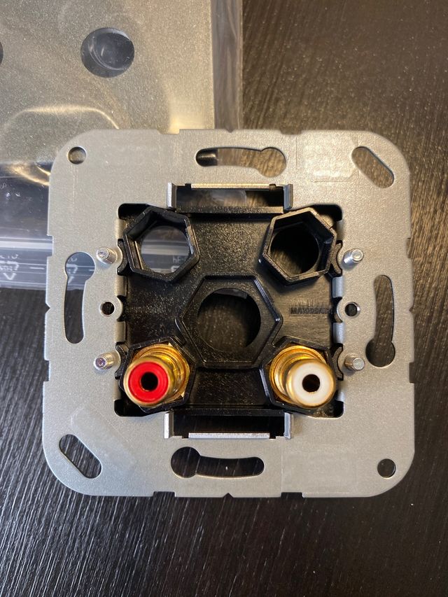 JUNG, Placa Cinch Audio (RCA), antracita