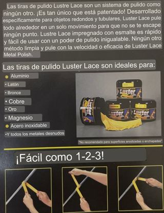 LUSTER LACE PULIMENTO RADIOS LLANTAS MOTOCICLETAS