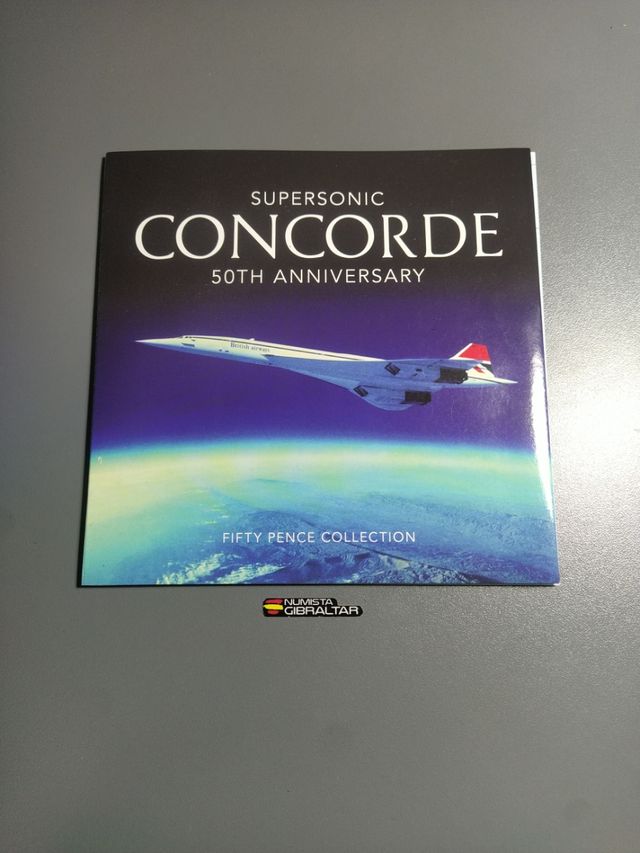 Conjunto de monedas 50p guernsey concorde 2019