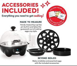 Dash DEC005BK BLACK 6 Egg Rapid Cooker w