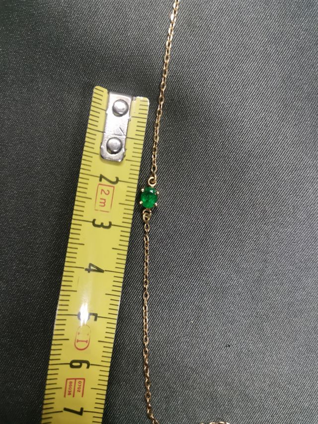 Pulsera de Oro 18 Kt y Esmeralda