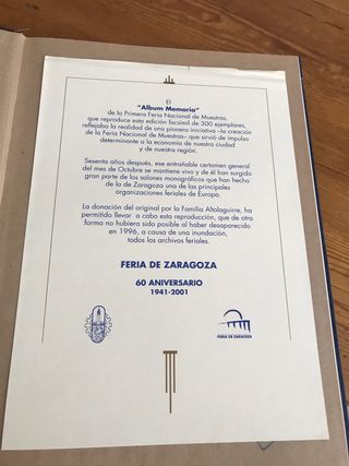 Álbum Memoria 1º Feria Nacional Muestras Zaragoza