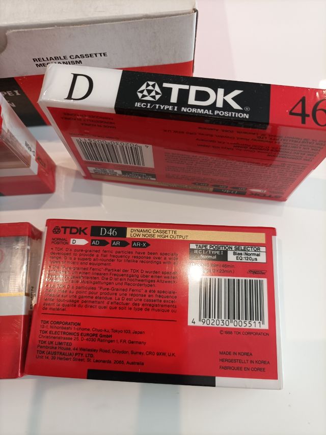 CINTA CASSETE TDK D46 (1988)