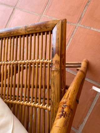 Sillas bambú plegables