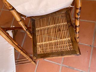 Sillas bambú plegables