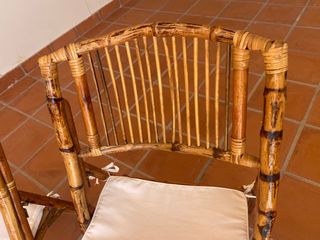 Sillas bambú plegables