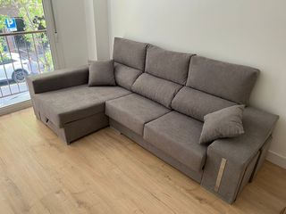 Sofa chaiselongue gris