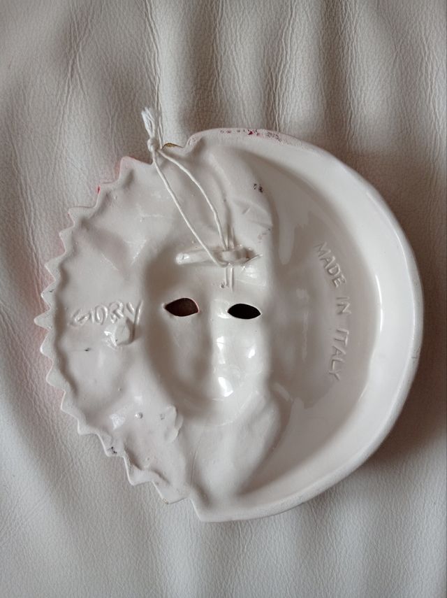Maschera veneziana in ceramica da appendere