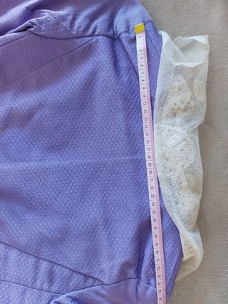 corpiño fallera manga larga con peinador blanco