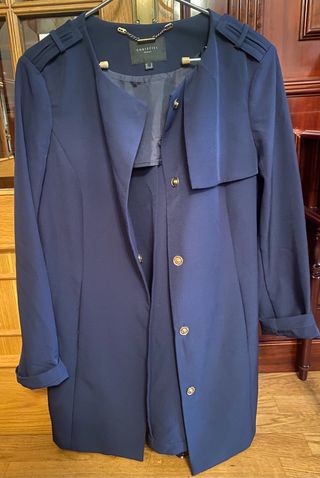 Gabardina azul marino Cortefiel