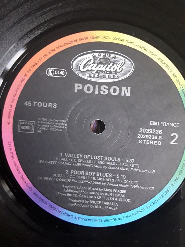 POISON UNSKINNY BOP MAXI SINGLE 12"