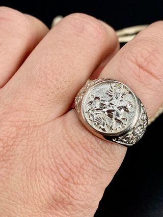 Anillo de plata Jorge el Victorioso