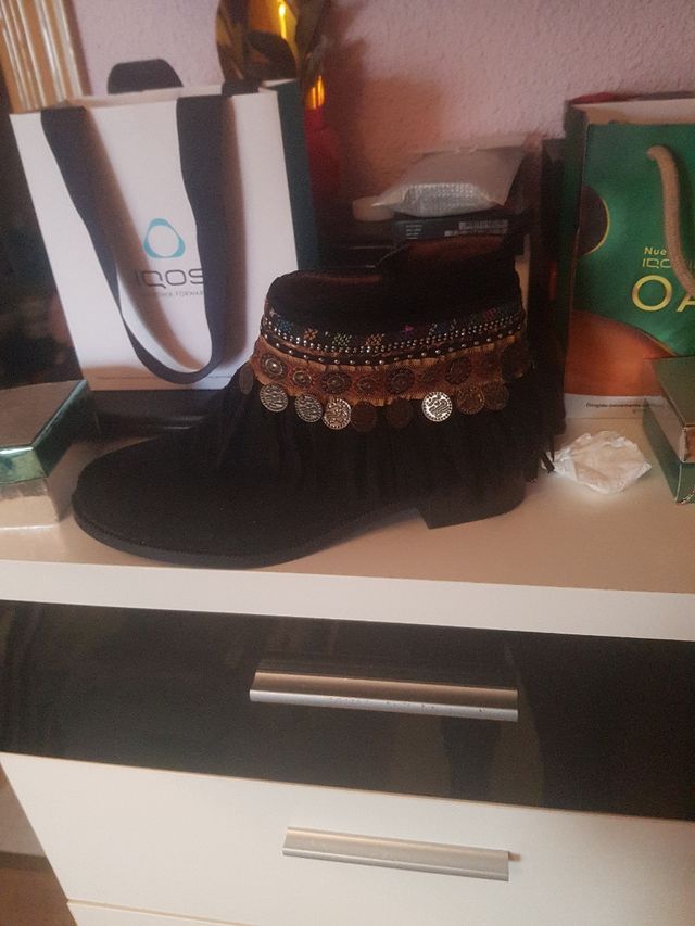 botin negro sin usar