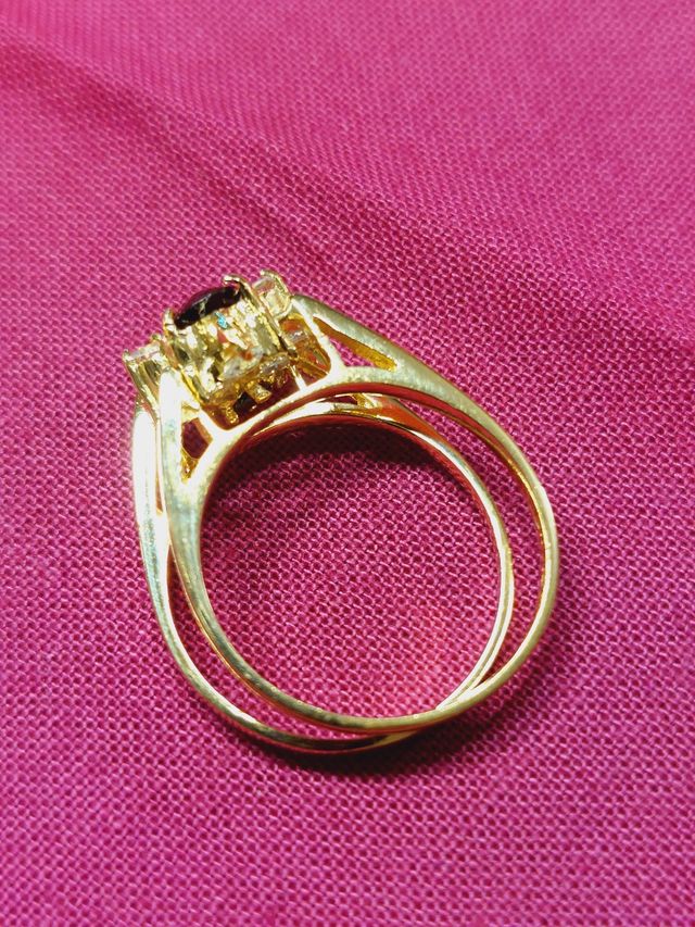 Anillo Doble Unico , oro 18kl
