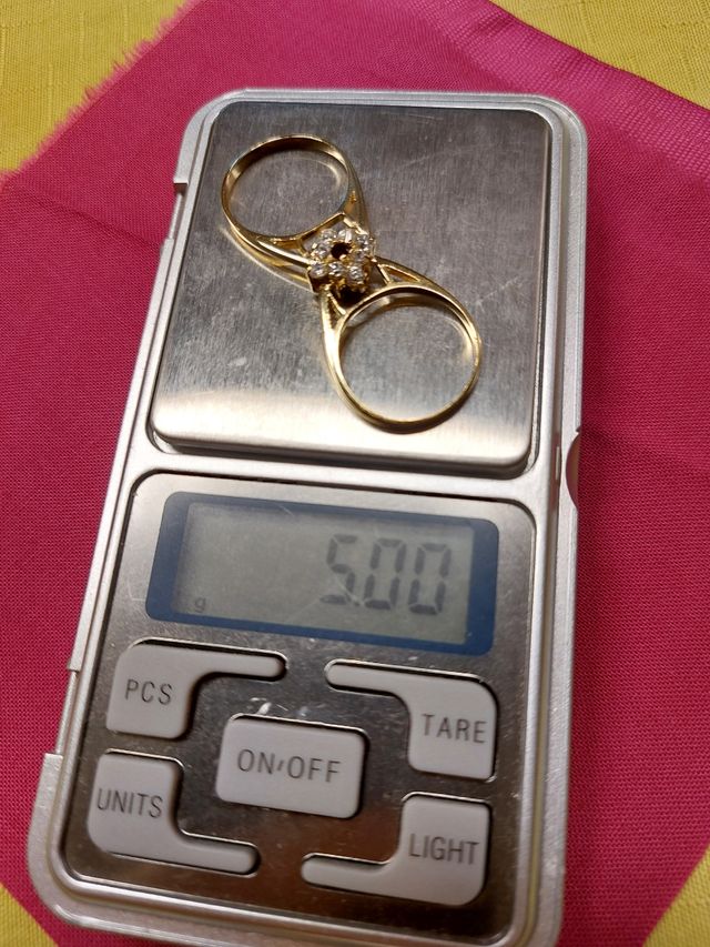 Anillo Doble Unico , oro 18kl