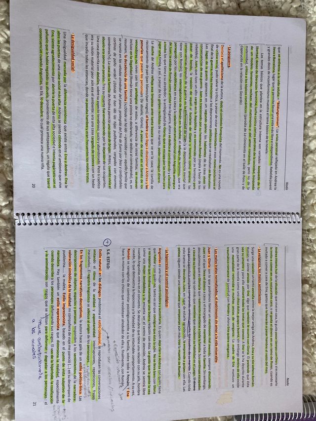 Libreta Literatura de lengua 2º Bachillerato