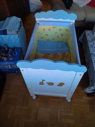 Mini cuna de bebe - vintage - preciosa