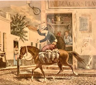 ANTIGUO GRABADO DE BUENOS AIRES.