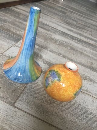 2 vasi decorativi dipinti a mano da Marini