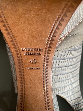 UTERQÜE sandalia piel con plataforma T 40