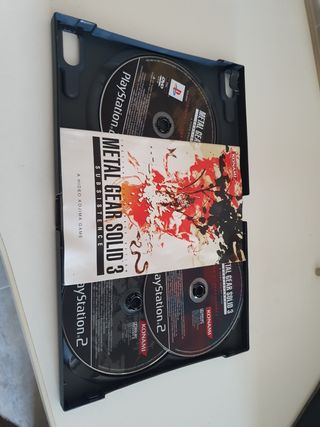 metal gerar solid 3 subsistence ps2