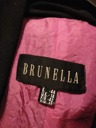 vestido fiesta largo crep negro con cuello 44