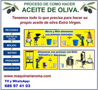 Micro almazara mini para hacer aceite