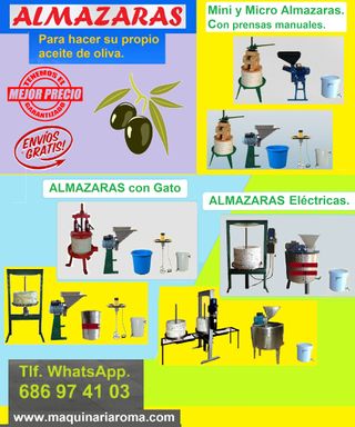 Micro almazara mini para hacer aceite