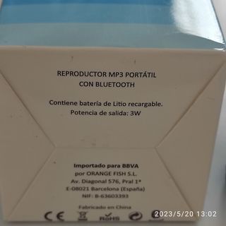 Reproductor MP3 portátil con bluetooth