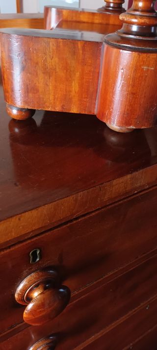 ANTIGÜEDADES ESPEJO TOCADOR BASCULANTE INGLÉS