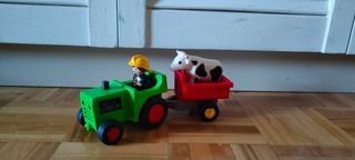 Playmobil coches, tractor, helicóptero, camión 