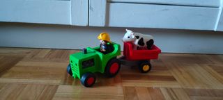 Playmobil coches, tractor, helicóptero, camión 