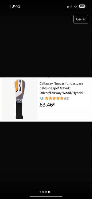 Funda palos golf hierro Callaway