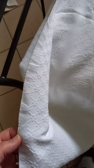 copriletto matrimoniale in cotone con pizzo uncine