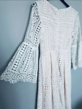 Vestido blanco encaje xs