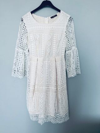 Vestido blanco encaje xs