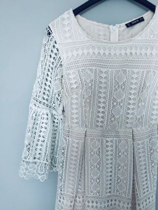 Vestido blanco encaje xs