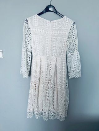 Vestido blanco encaje xs
