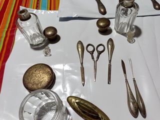 Antico servizio toilette argento