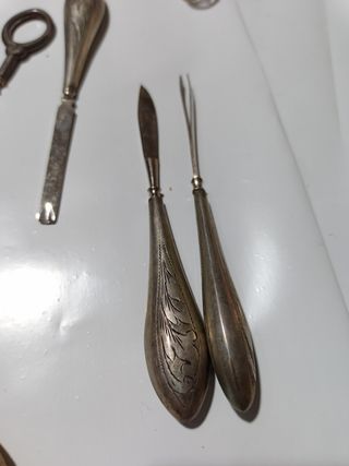 Antico servizio toilette argento