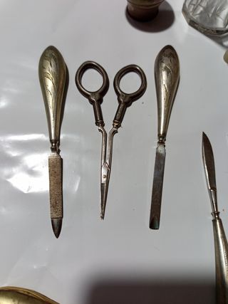 Antico servizio toilette argento