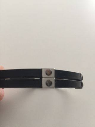 Pulsera caucho y metal Unisex