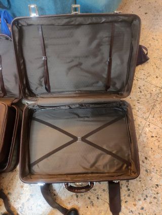 JUEGO DE 3 MALETAS DE CUERO VINTAGE