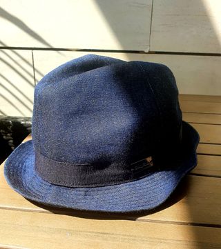 Sombrero  M Denny Rose Denim oscuro metaliz panama